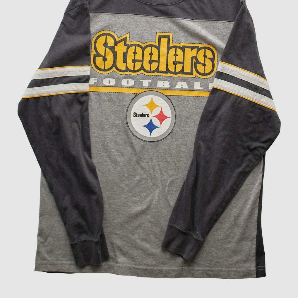 Pittsburgh Steelers NFL 2010s Long Sleeve T-shirt Heather Gray Vintage
