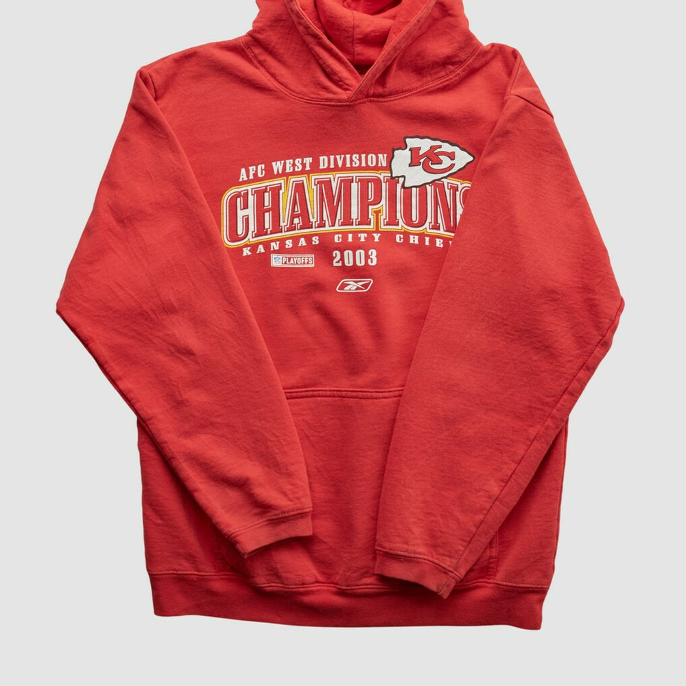 Kansas City Chiefs Reebok 2003 Hooded Pullover Sweatshirt Red Vintage