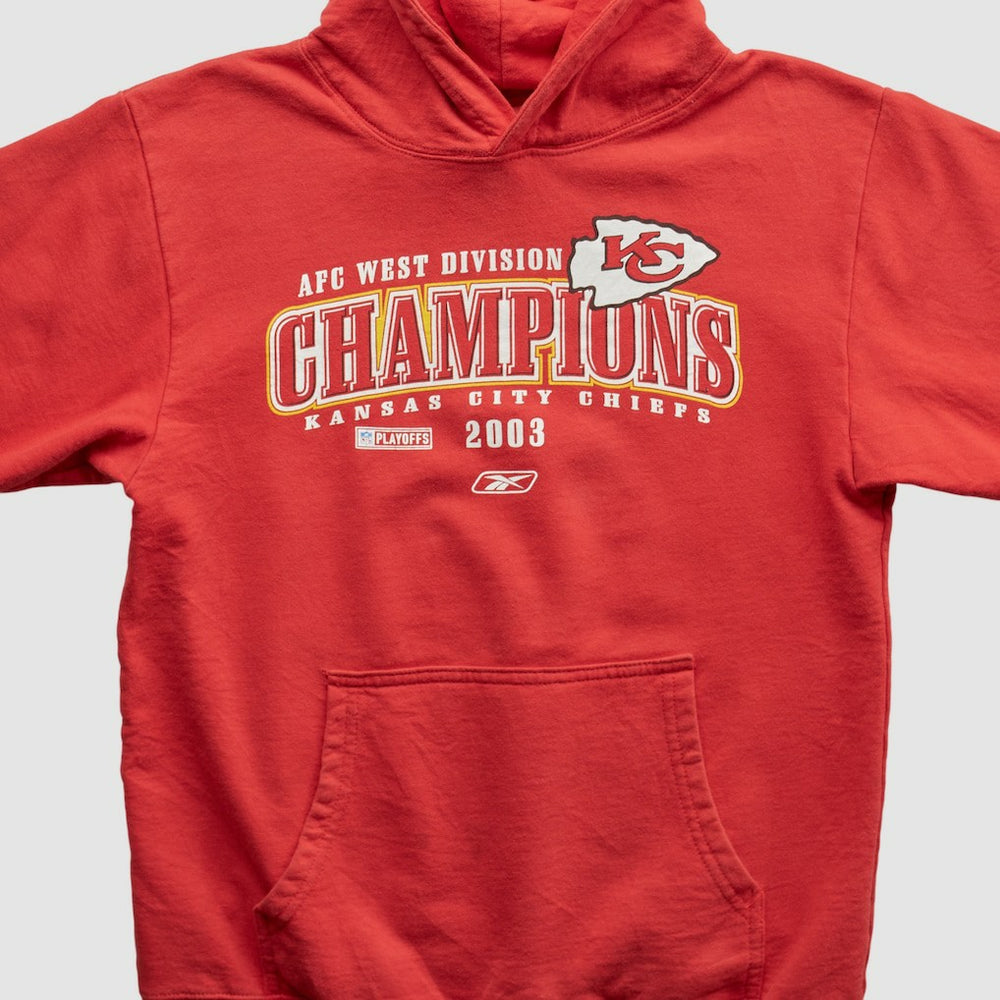 Kansas City Chiefs Reebok 2003 Hooded Pullover Sweatshirt Red Vintage