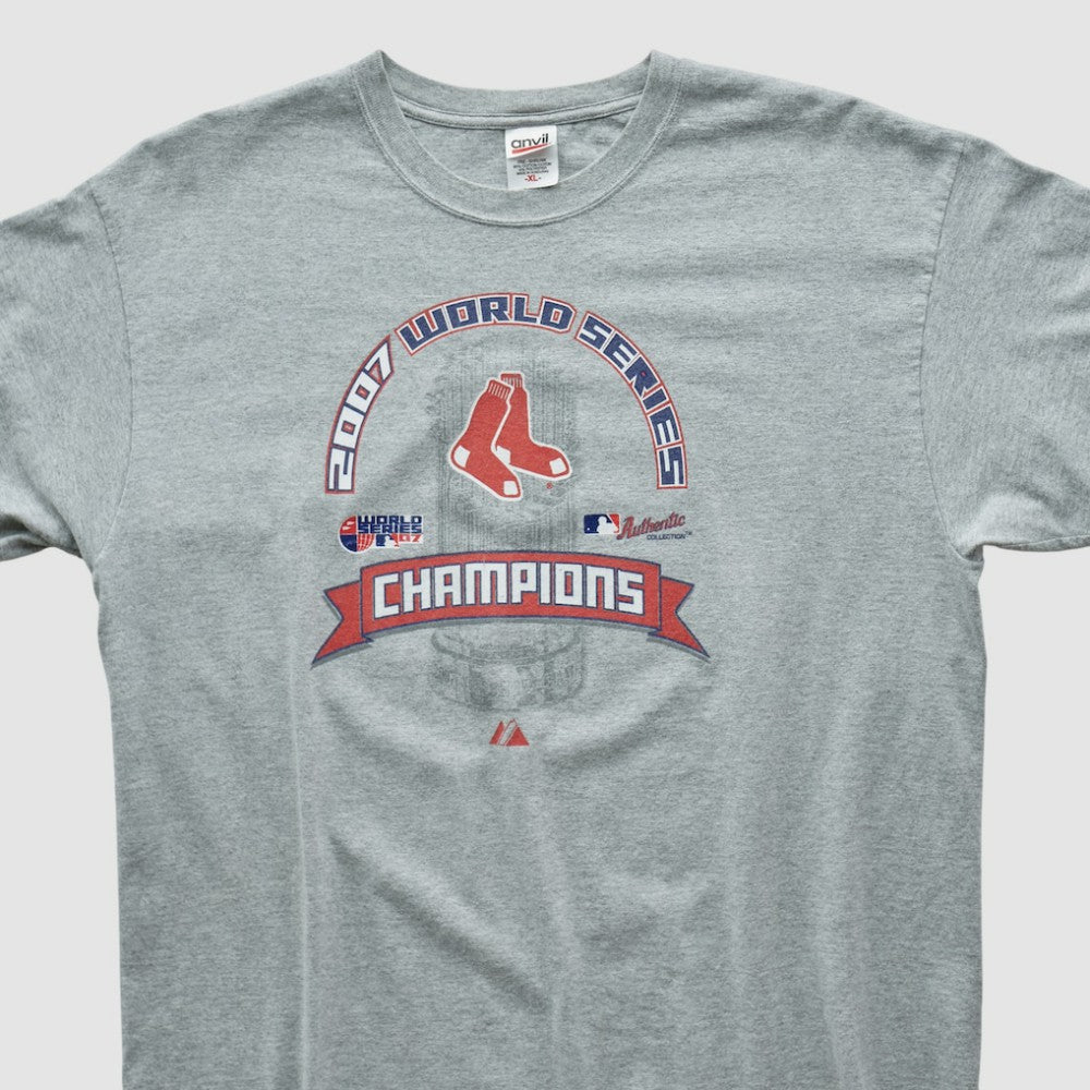 Boston Red Sox Anvil 2007 T-shirt - Heather Gray - M by Fanatics Real Vintage T-shirts