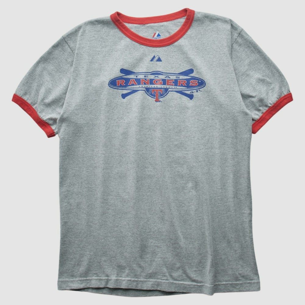 Texas Rangers Majestic 2010 T-shirt - Heather Gray - S by Fanatics Real Vintage T-shirts