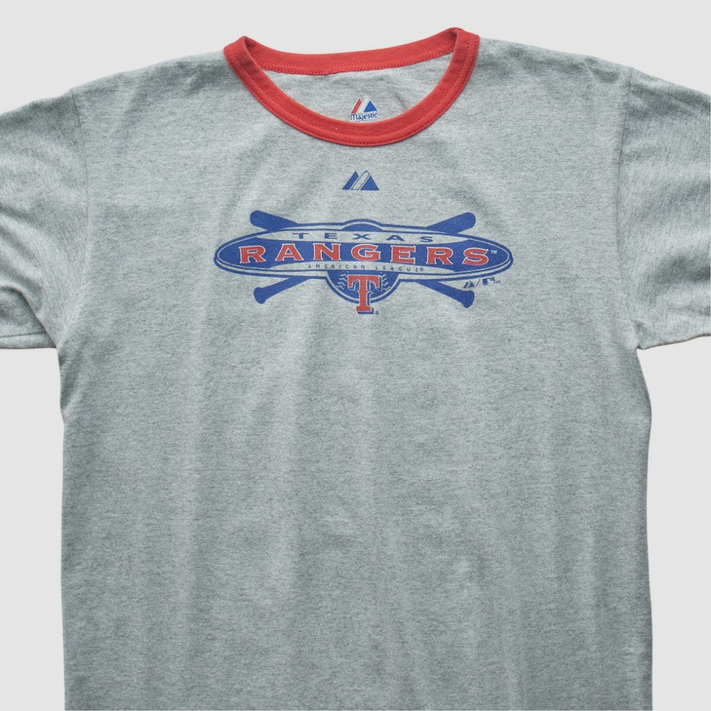 Texas Rangers Majestic 2010 T-shirt - Heather Gray - S by Fanatics Real Vintage T-shirts