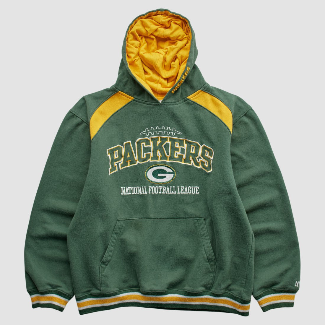 Green Bay Packers NFL 2000s Hooded Pullover Sweatshirt Green Vintage