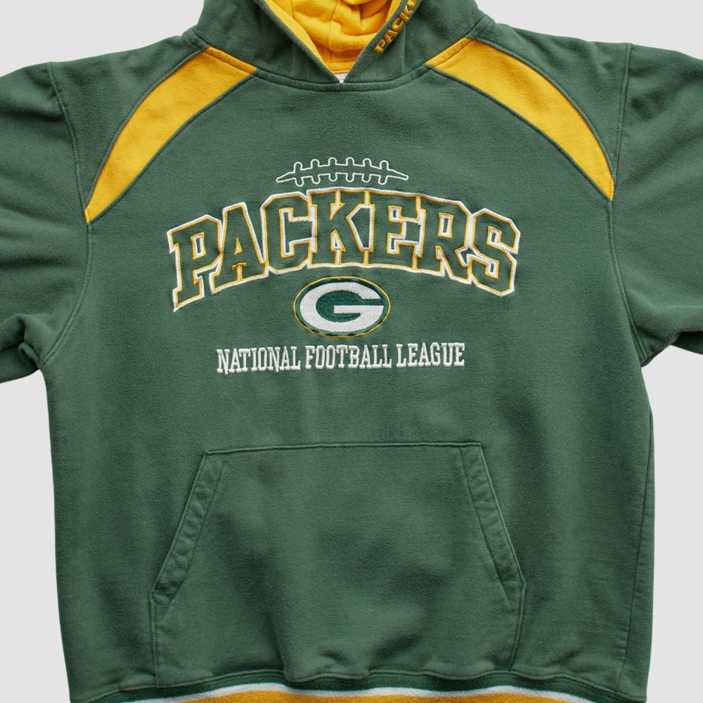 Green Bay Packers NFL 2000s Hooded Pullover Sweatshirt Green Vintage