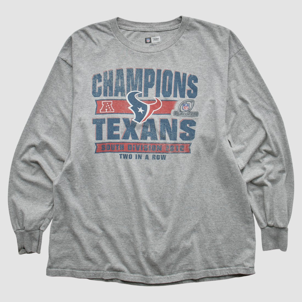Houston Texans Team Edition Apparel 2012 Long Sleeve T-shirt Heather Gray Vintage