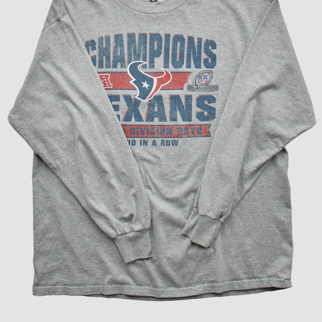 Houston Texans Team Edition Apparel 2012 Long Sleeve T-shirt Heather Gray Vintage
