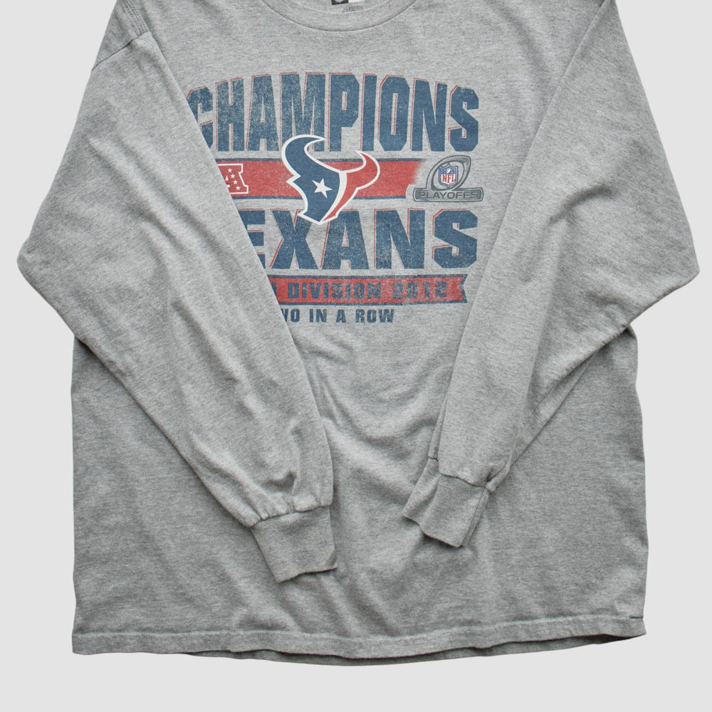 Houston Texans Team Edition Apparel 2012 Long Sleeve T-shirt Heather Gray Vintage