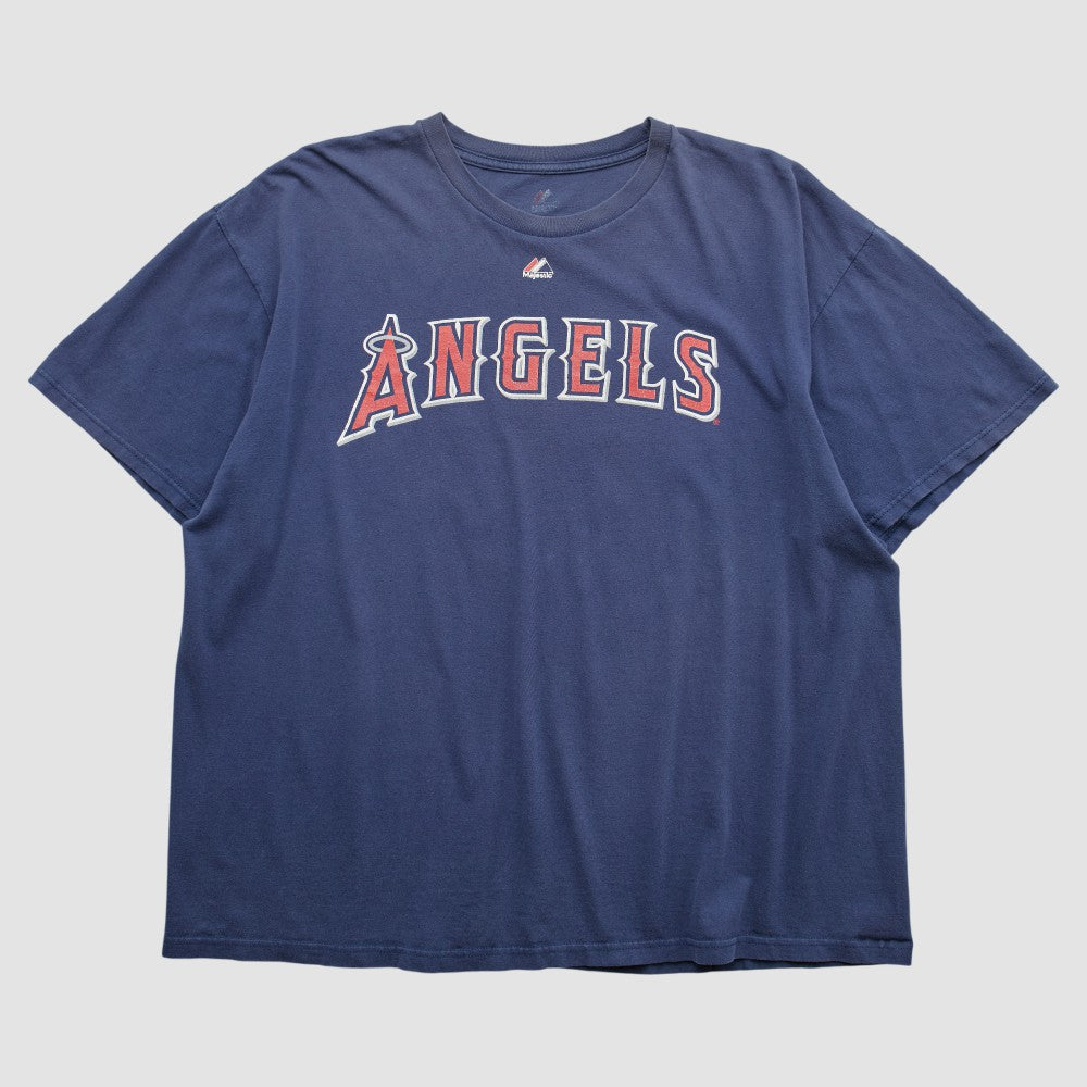 Los Angeles Angels Majestic 2000s T-shirt - Navy - L by Fanatics Real Vintage T-shirts