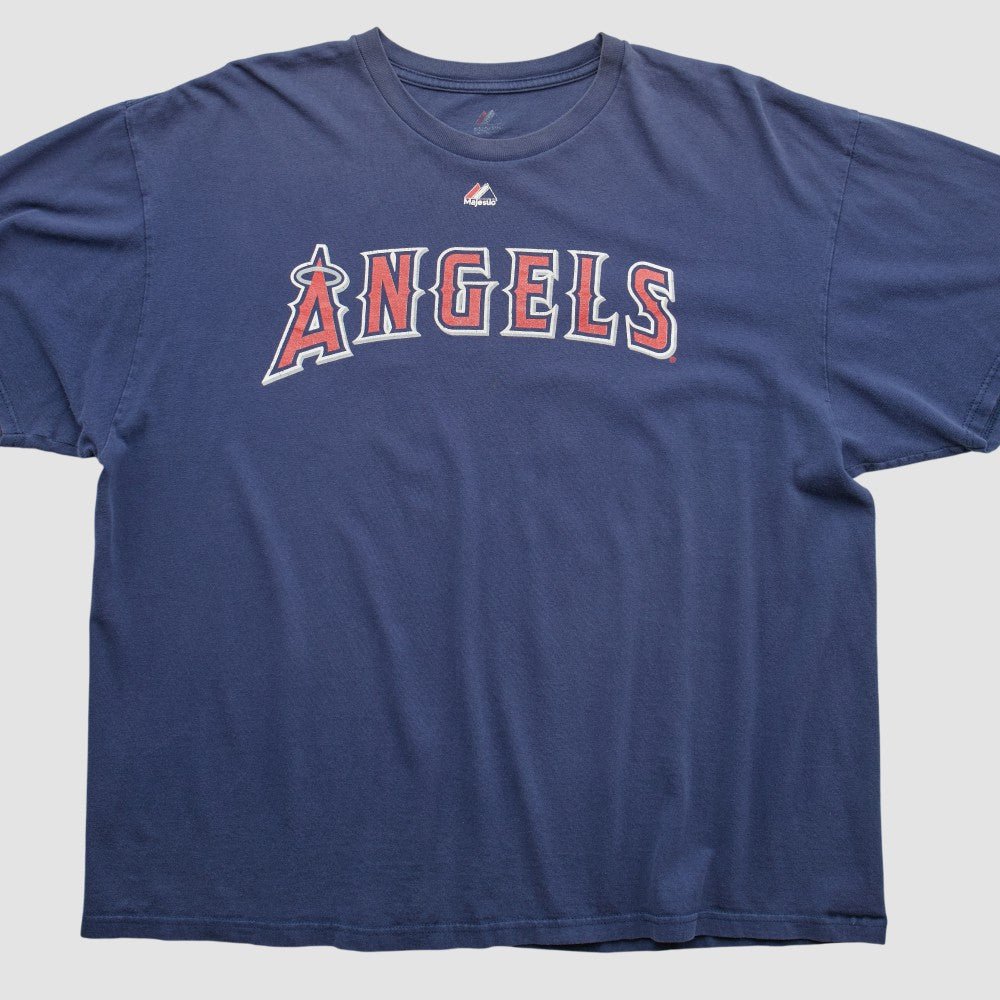 Los Angeles Angels Majestic 2000s T-shirt - Navy - L by Fanatics Real Vintage T-shirts