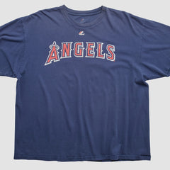 Los Angeles Angels Majestic 2000s T-shirt - Navy - L by Fanatics Real Vintage T-shirts