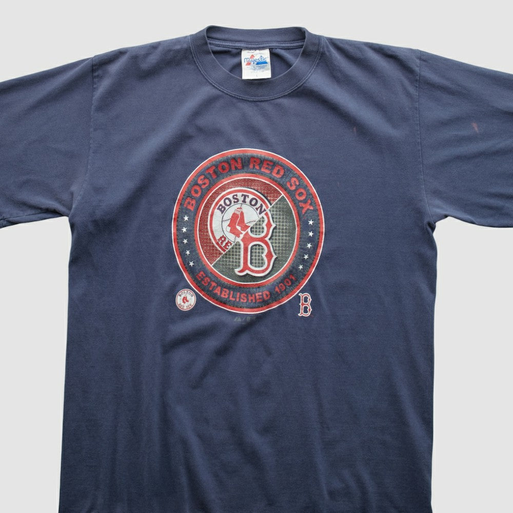 Boston Red Sox Majestic 2000s T-shirt - Navy - M by Fanatics Real Vintage T-shirts