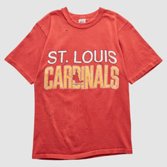 St. Louis Cardinals Logo 7 90s T-shirt - Red - S by Fanatics Real Vintage T-shirts