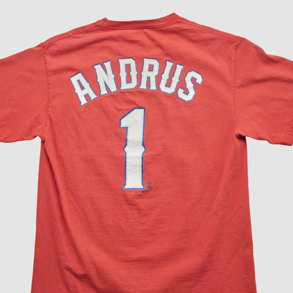 Texas Rangers Majestic 2000s T-shirt - Red - S by Fanatics Real Vintage T-shirts