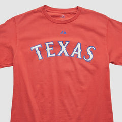 Texas Rangers Majestic 2000s T-shirt - Red - S by Fanatics Real Vintage T-shirts