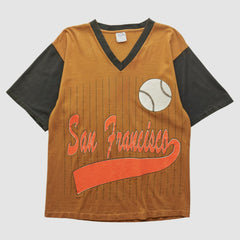 San Francisco Giants College Ware 90s T-shirt - Orange - M by Fanatics Real Vintage T-shirts