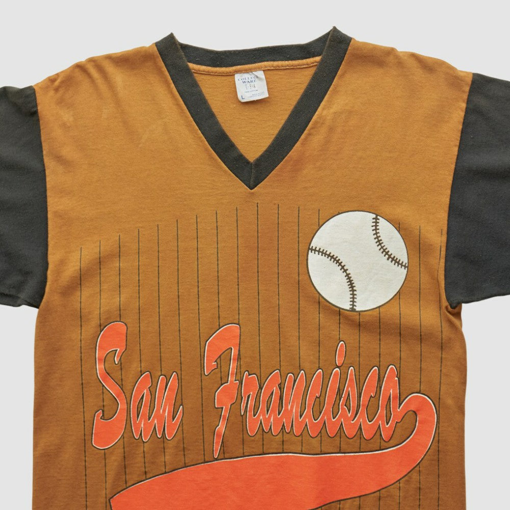 San Francisco Giants College Ware 90s T-shirt - Orange - M by Fanatics Real Vintage T-shirts