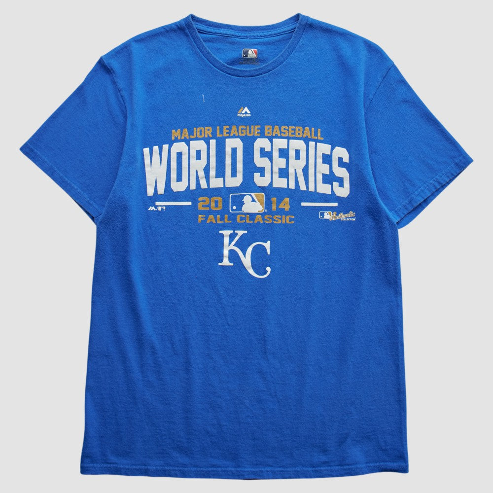 Kansas City Royals Majestic 2014 T-shirt - Blue - S by Fanatics Real Vintage T-shirts
