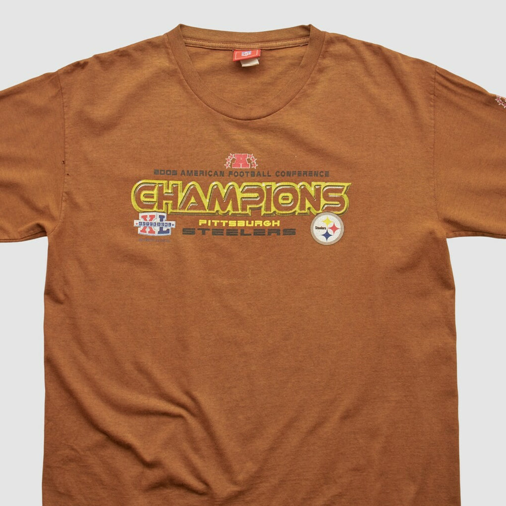 Pittsburgh Steelers NFL 2006 Long Sleeve T-shirt Brown Vintage