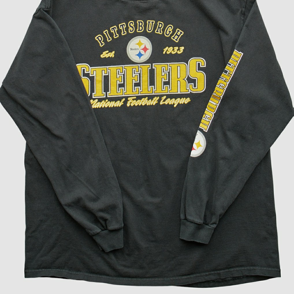Pittsburgh Steelers NFL 2000s Long Sleeve T-shirt Black Vintage