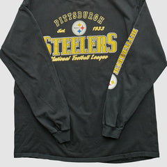 Pittsburgh Steelers NFL 2000s Long Sleeve T-shirt Black Vintage