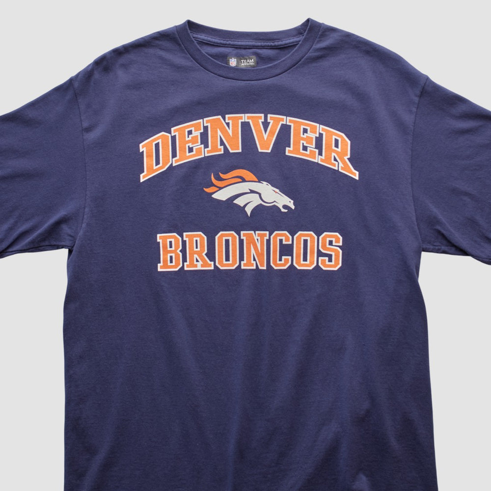 Denver Broncos Team Edition Apparel 2000s T-shirt Navy Vintage
