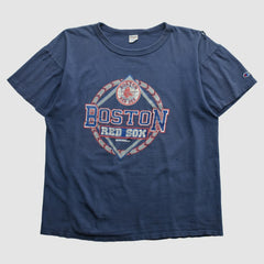 Boston Red Sox Champion 90s T-shirt - Navy - L by Fanatics Real Vintage T-shirts