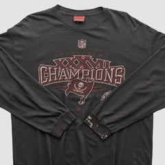 Tampa Bay Buccaneers Reebok 2003 Long Sleeve T-shirt Black Vintage