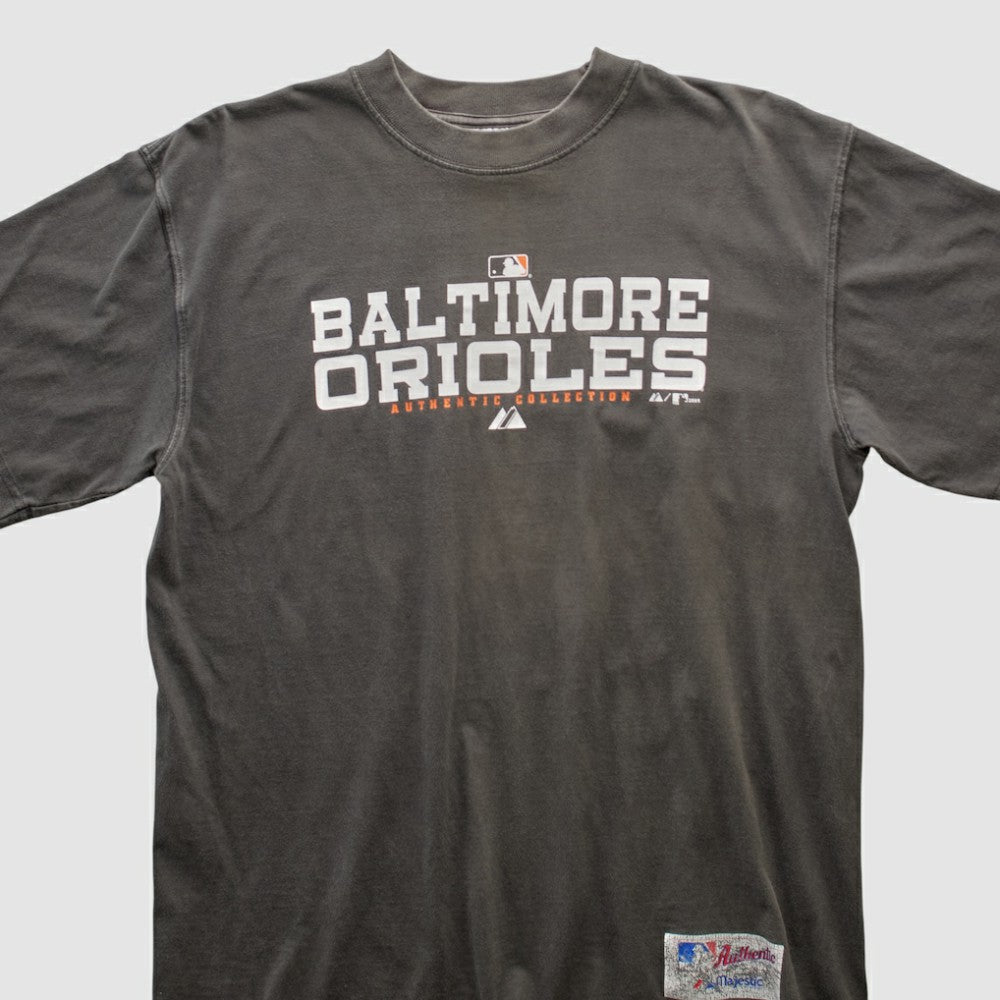 Baltimore Orioles Majestic 2000s T-shirt - Charcoal - M by Fanatics Real Vintage T-shirts