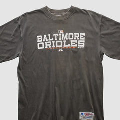 Baltimore Orioles Majestic 2000s T-shirt - Charcoal - M by Fanatics Real Vintage T-shirts