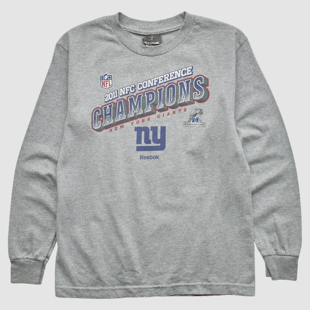 New York Giants Reebok 2011 Pullover Sweatshirt Heather Gray Vintage