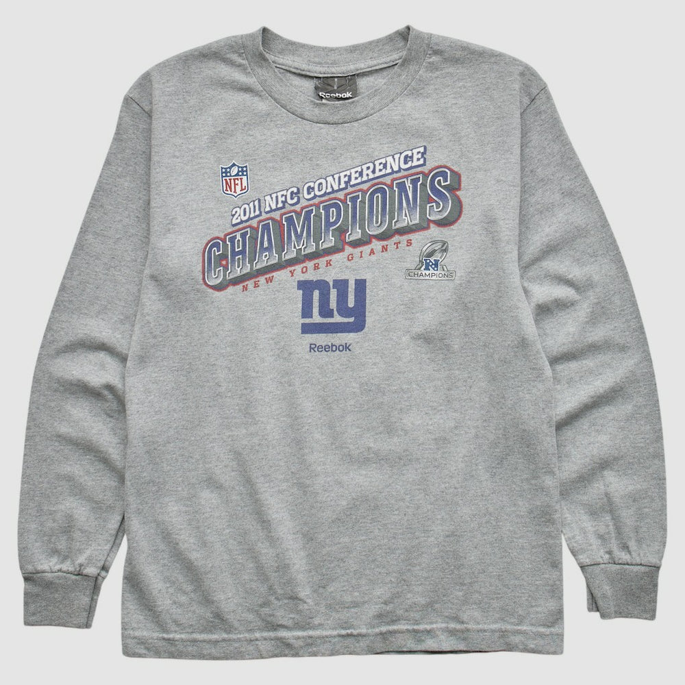 New York Giants Reebok 2011 Pullover Sweatshirt Heather Gray Vintage