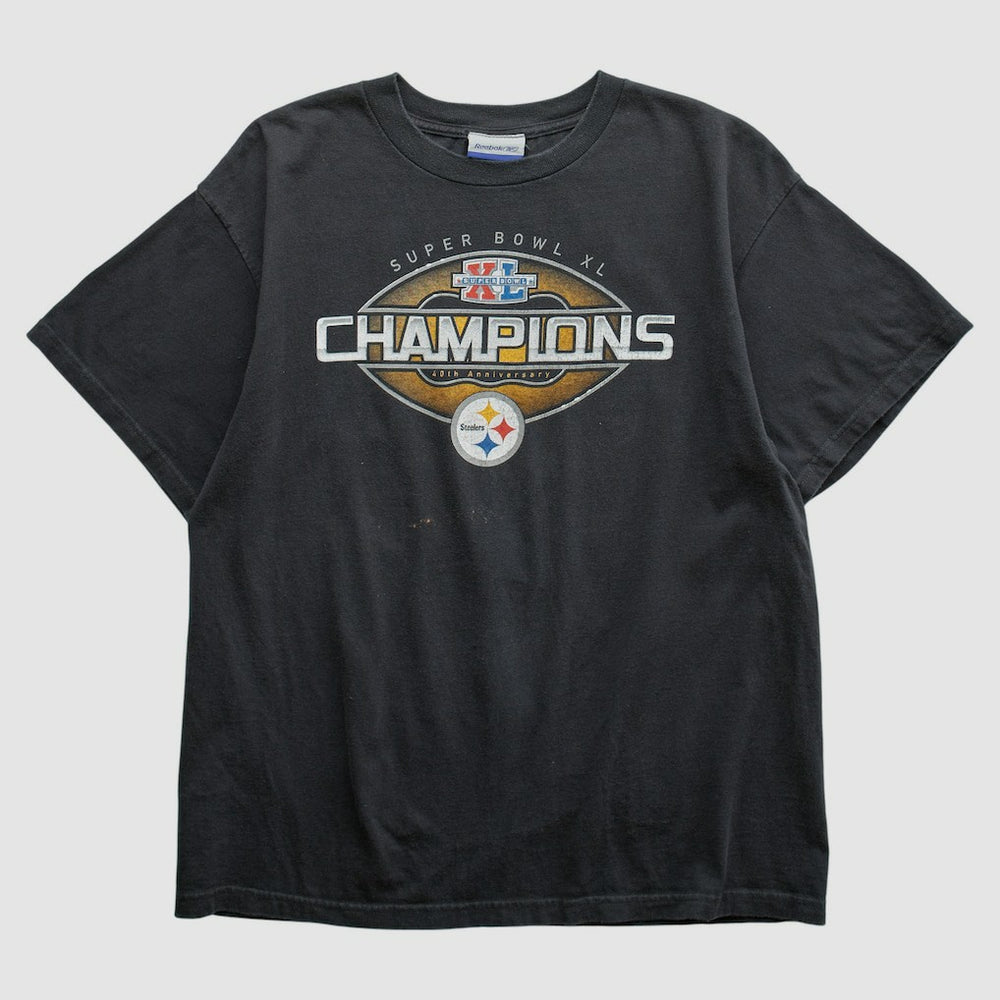 Pittsburgh Steelers Reebok 2006 T-shirt Black Vintage