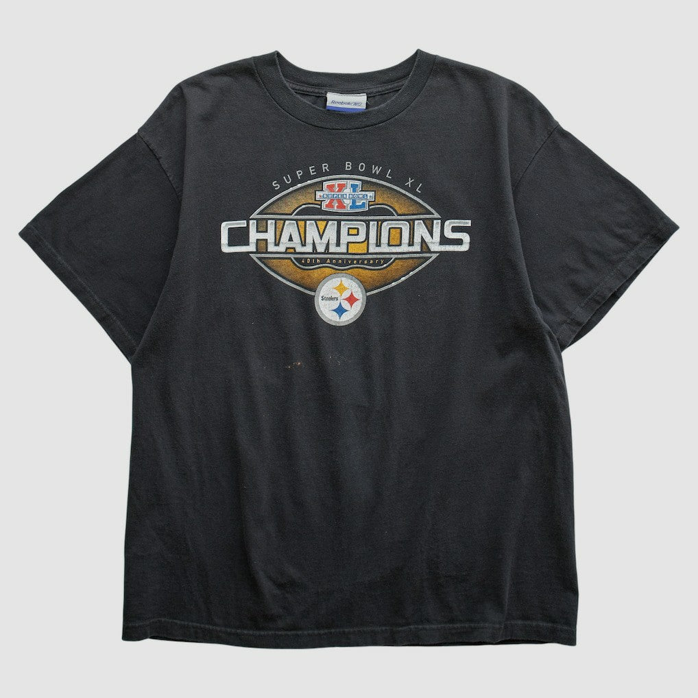 Pittsburgh Steelers Reebok 2006 T-shirt Black Vintage
