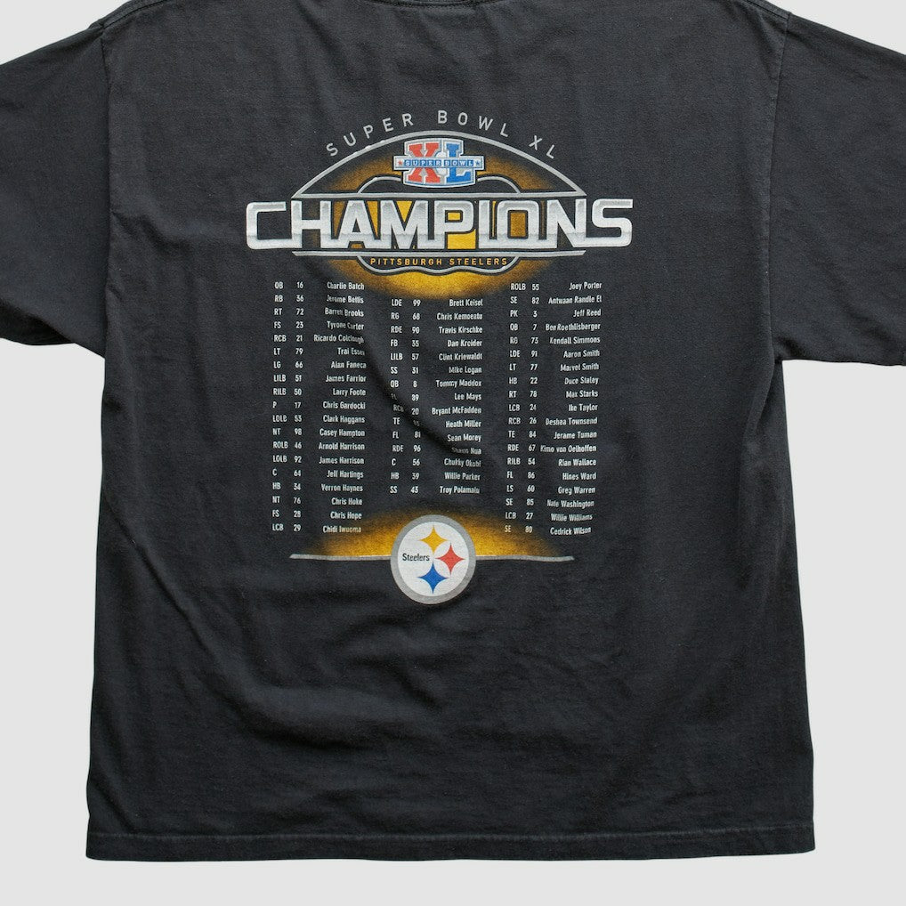 Pittsburgh Steelers Reebok 2006 T-shirt Black Vintage