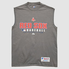 Boston Red Sox Majestic 2000s Tank - Gray - XS by Fanatics Real Vintage Tanks