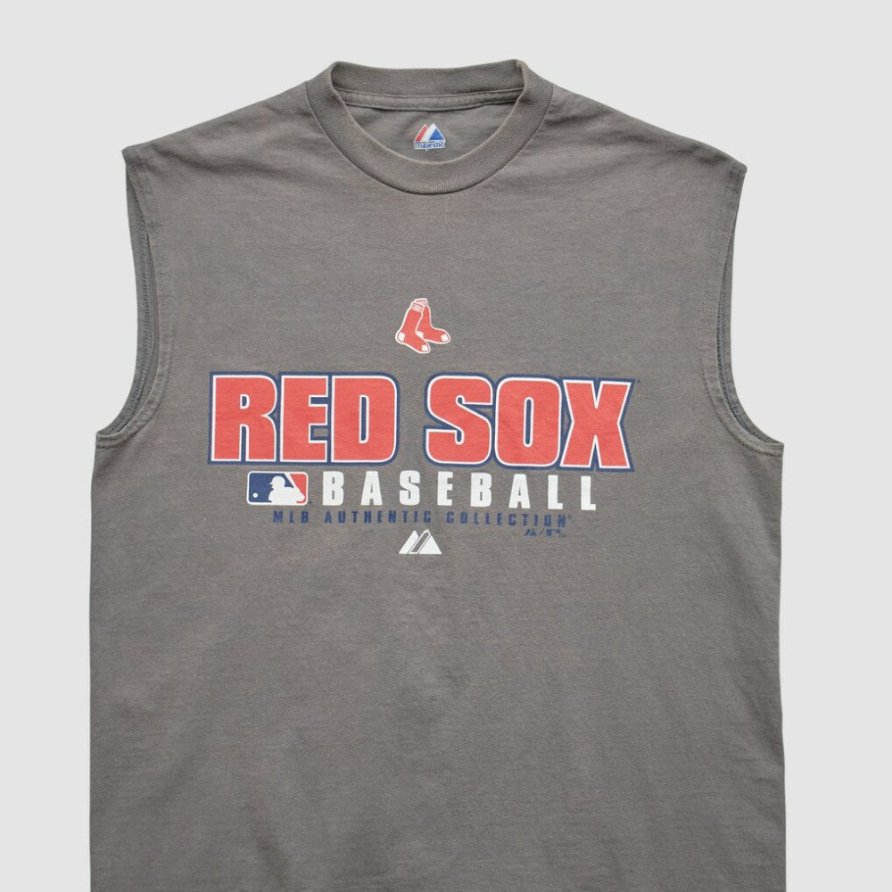 Boston Red Sox Majestic 2000s Tank - Gray - XS by Fanatics Real Vintage Tanks