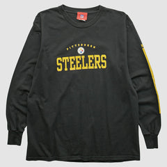 Pittsburgh Steelers NFL 2000s Long Sleeve T-shirt Black Vintage