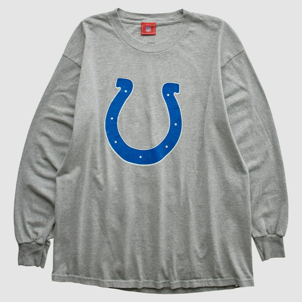 Indianapolis Colts 2000s Long Sleeve T-shirt Heather Gray Vintage