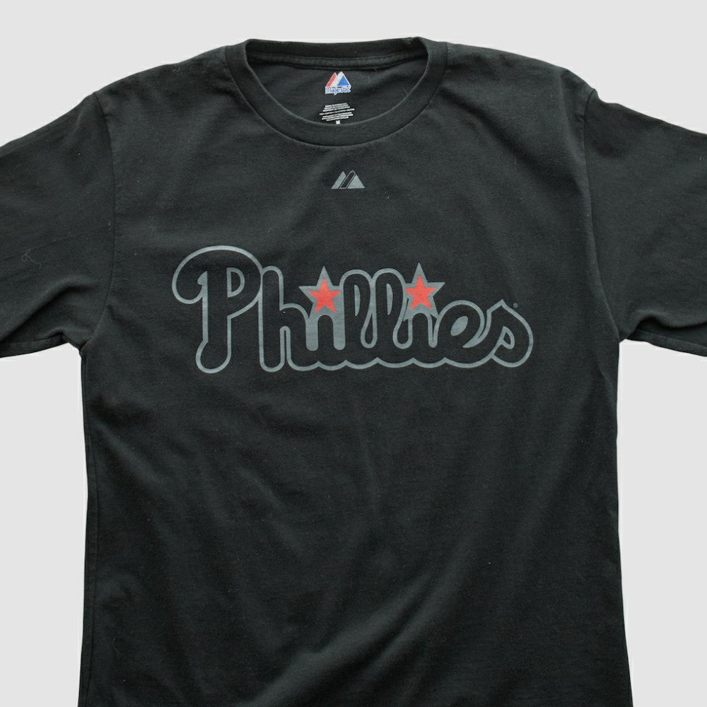 Philadelphia Phillies Majestic 2000s T-shirt - Black - S by Fanatics Real Vintage T-shirts