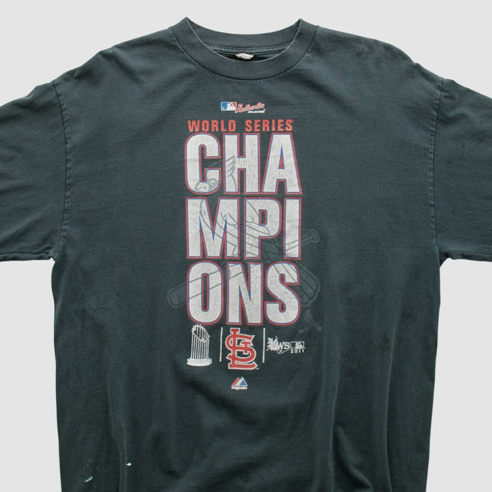 St. Louis Cardinals 2011 Long Sleeve T-shirt - Charcoal - L by Fanatics Real Vintage T-shirts