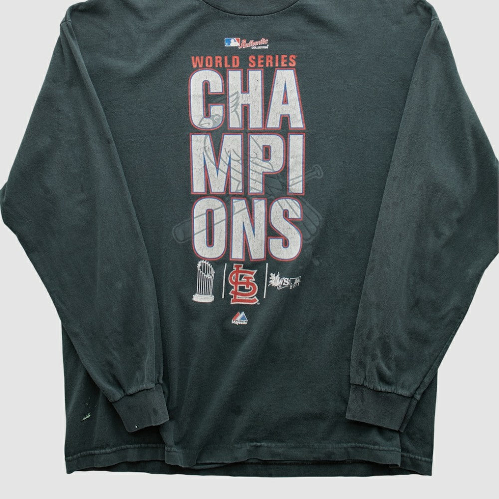 St. Louis Cardinals 2011 Long Sleeve T-shirt - Charcoal - L by Fanatics Real Vintage T-shirts