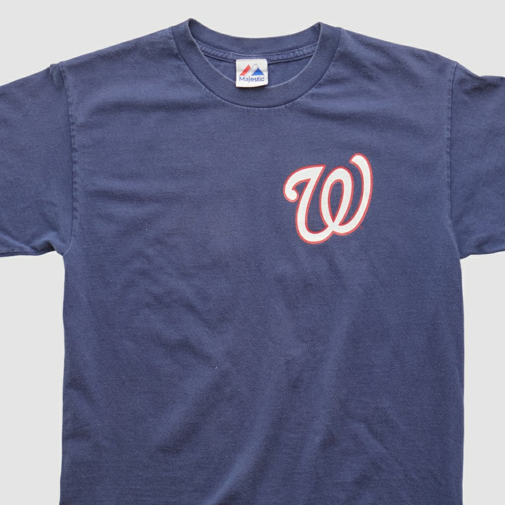 Washington Nationals Majestic 2010s T-shirt - Navy - XS by Fanatics Real Vintage T-shirts