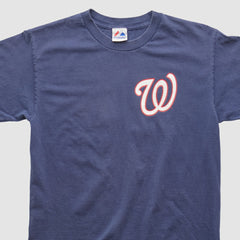 Washington Nationals Majestic 2010s T-shirt - Navy - XS by Fanatics Real Vintage T-shirts