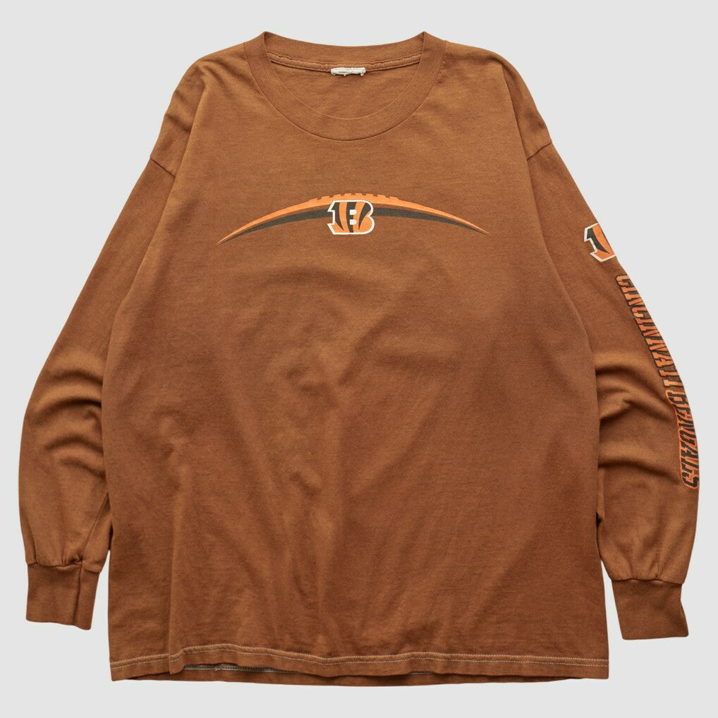 Cincinnati Bengals 2000s Long Sleeve T-shirt Brown Vintage