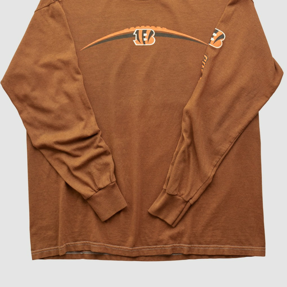 Cincinnati Bengals 2000s Long Sleeve T-shirt Brown Vintage