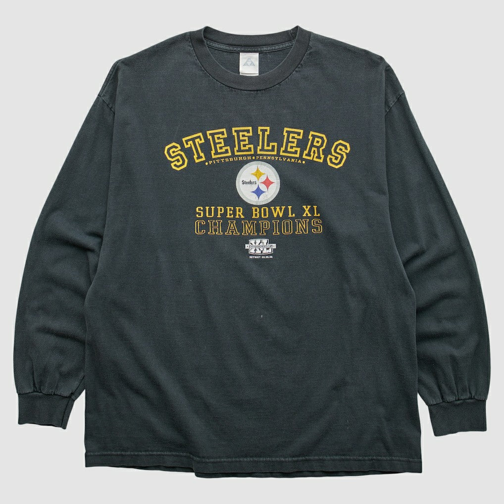 Pittsburgh Steelers Alstyle 2006 Long Sleeve T-shirt Black Vintage