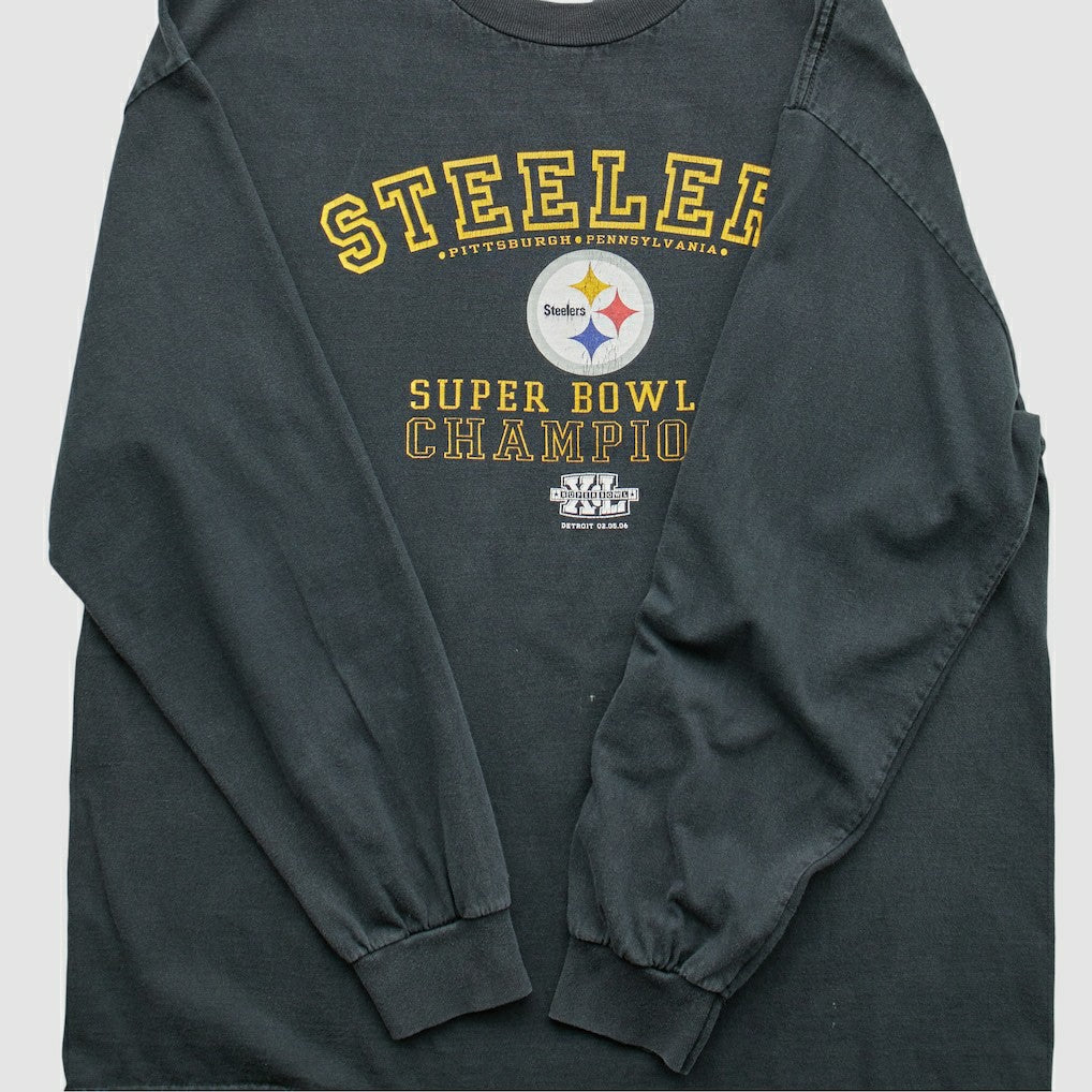 Pittsburgh Steelers Alstyle 2006 Long Sleeve T-shirt Black Vintage