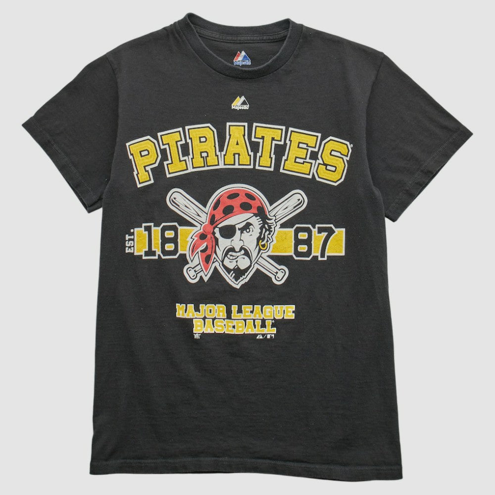 Pittsburgh Pirates Majestic 2000s T-shirt - Black - XXS by Fanatics Real Vintage T-shirts