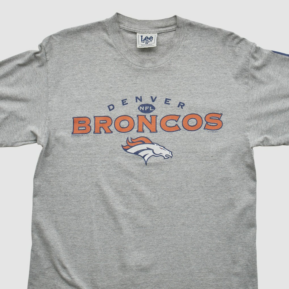 Denver Broncos Lee Apparel 2000s Long Sleeve T-shirt Heather Gray Vintage