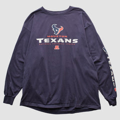 Houston Texans NFL 2000s Long Sleeve T-shirt Navy Vintage